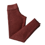 Wet Honeycomb Textured Leggings