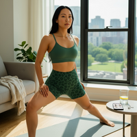 Jade Leopard 2 Piece Short Set