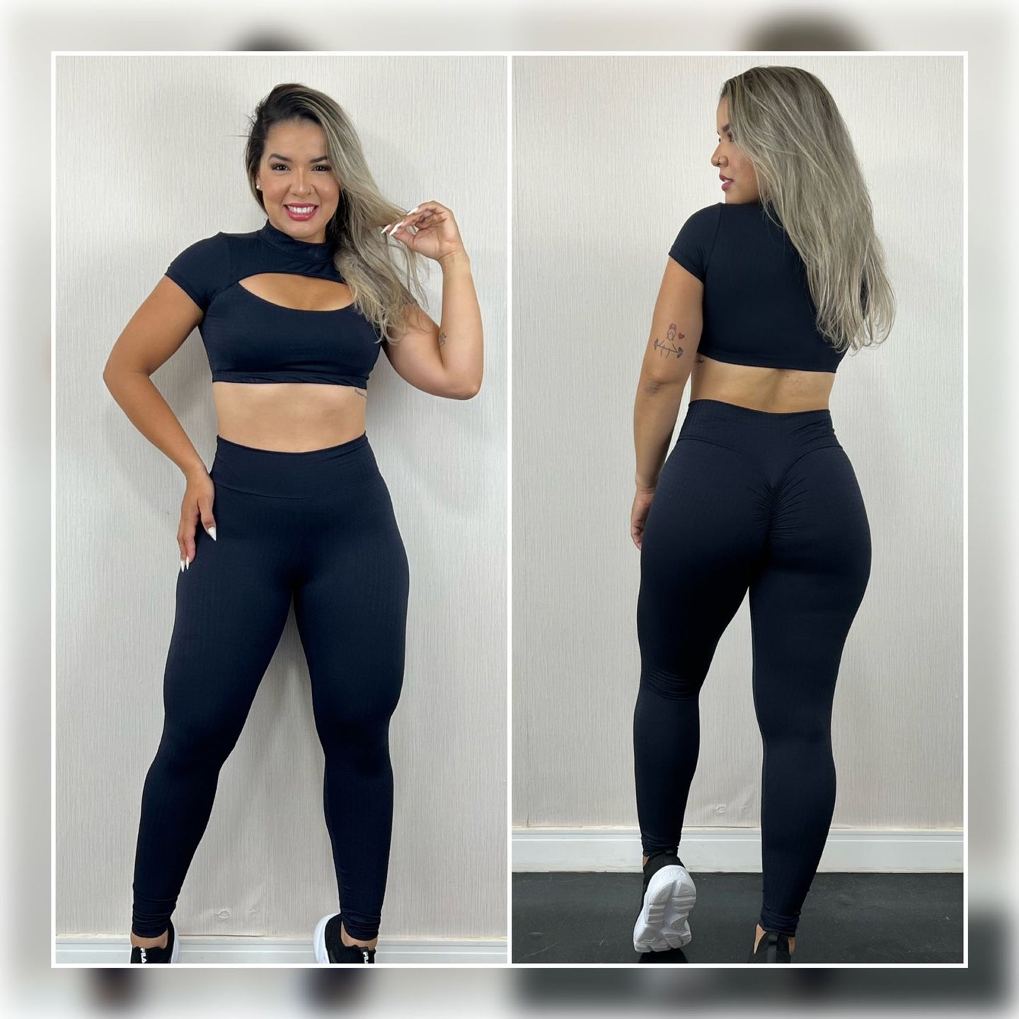 Black Wave Cutout  2 Piece Set