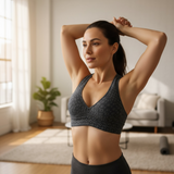 DiamondFlex Halter Sports Bra – Graphite Gray