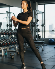 Black Urban Flex Mesh Leggings