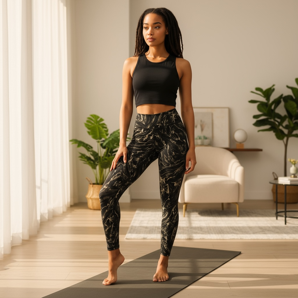 Midnight Marble Leggings