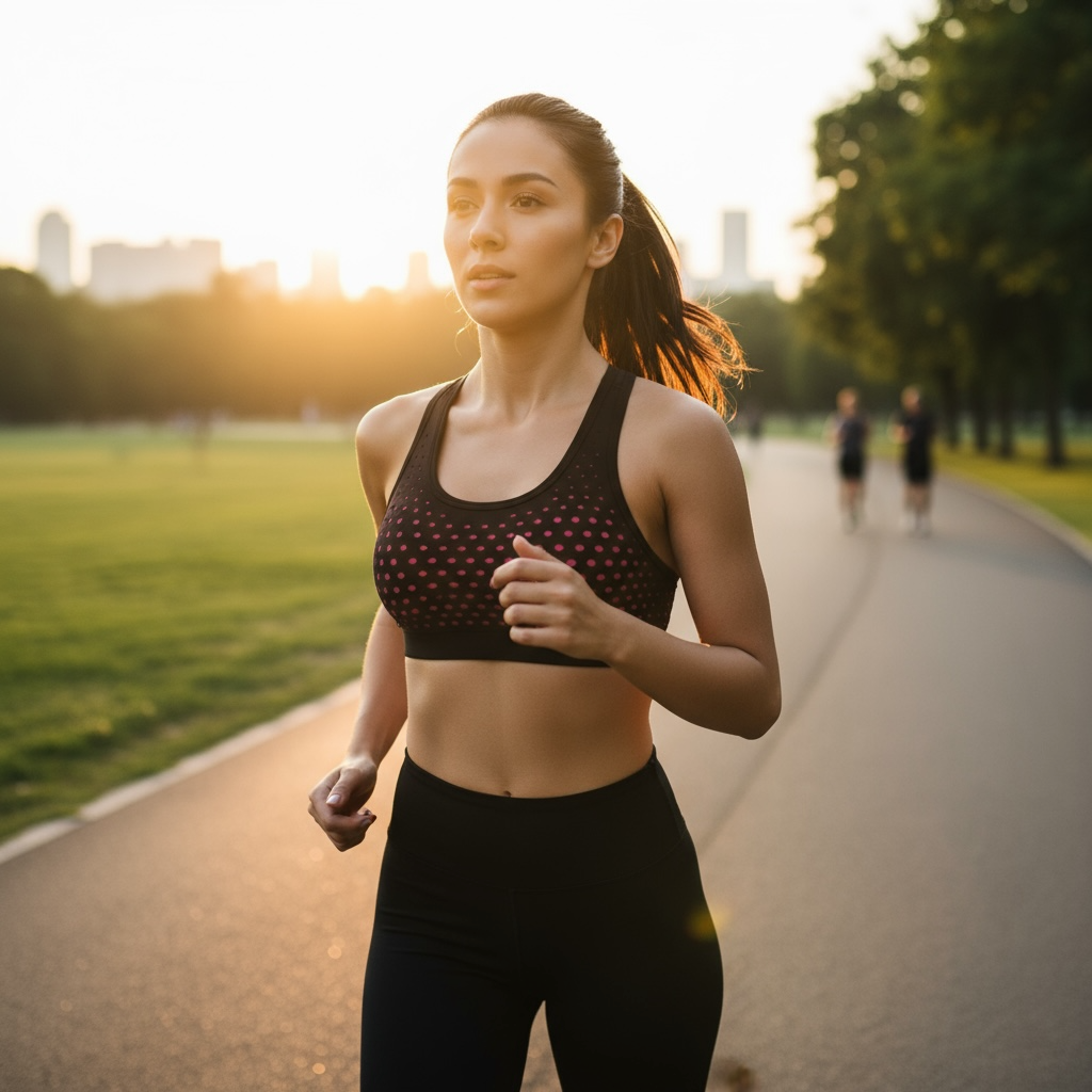 Romance Dotted Racerback Sports Bra