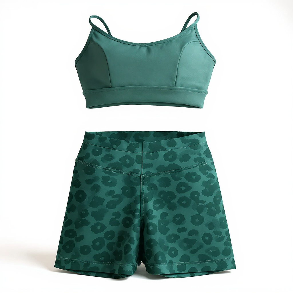 Jade Leopard Two Piece Short Set