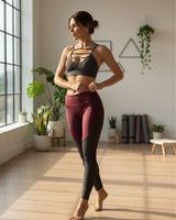 Wine & Graphite Sculpt Contour Leggings