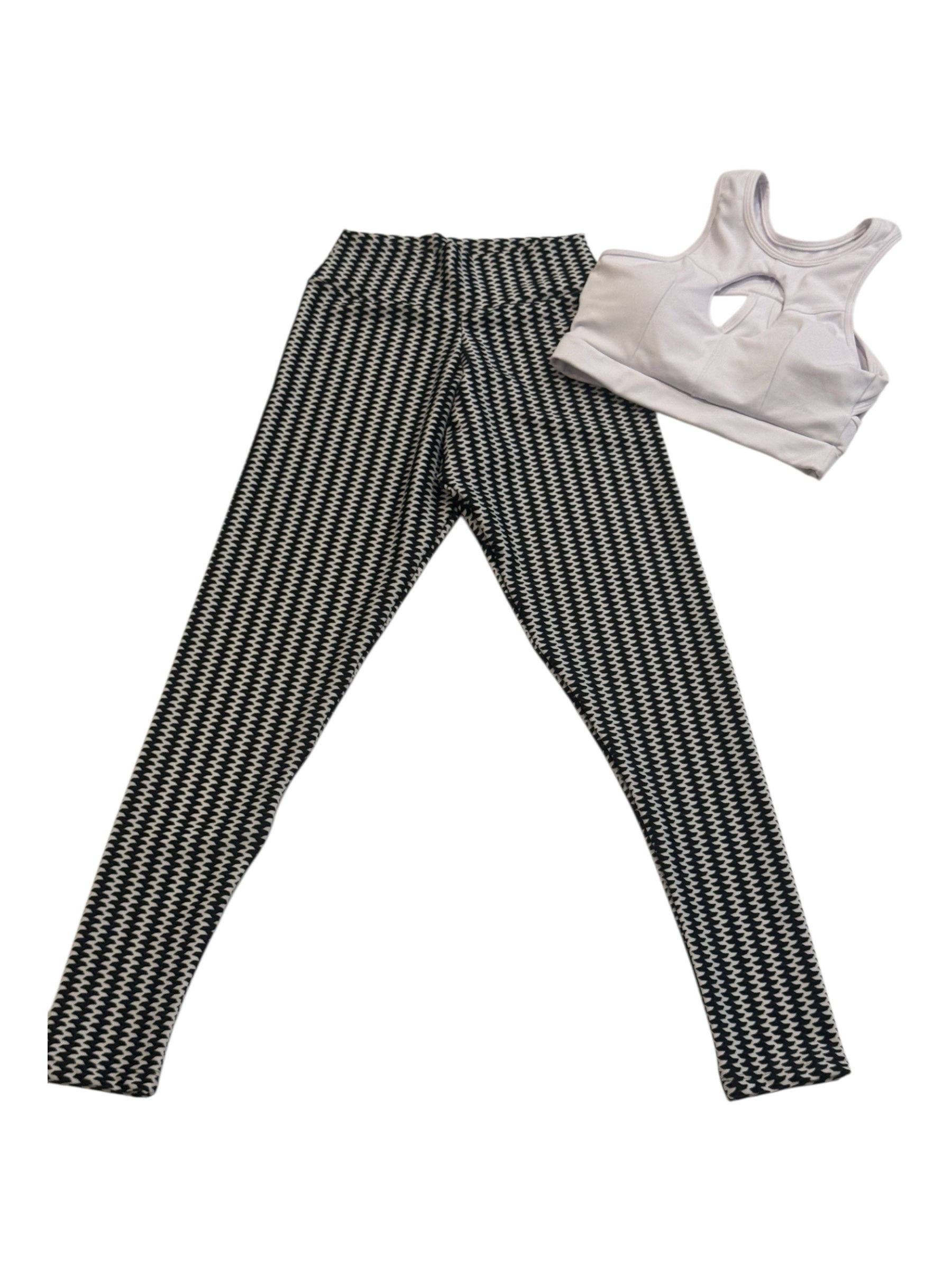 Rio Classic ZigZag Leggings – Black & White