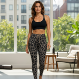 Leopard Luxe Drawstring Performance Legging