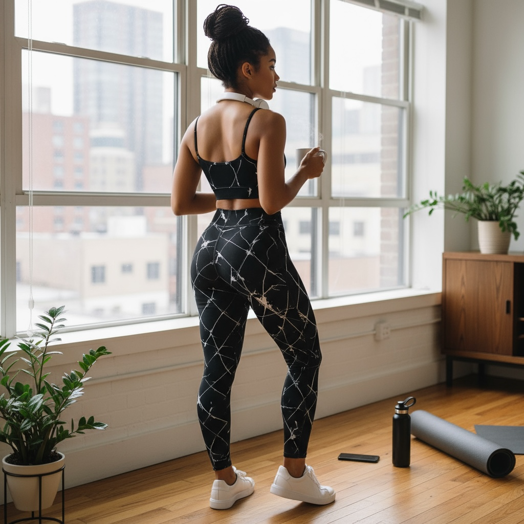 Marble Swirl Workout  2 Piece Set