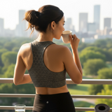 DiamondFlex Halter Sports Bra – Graphite Gray