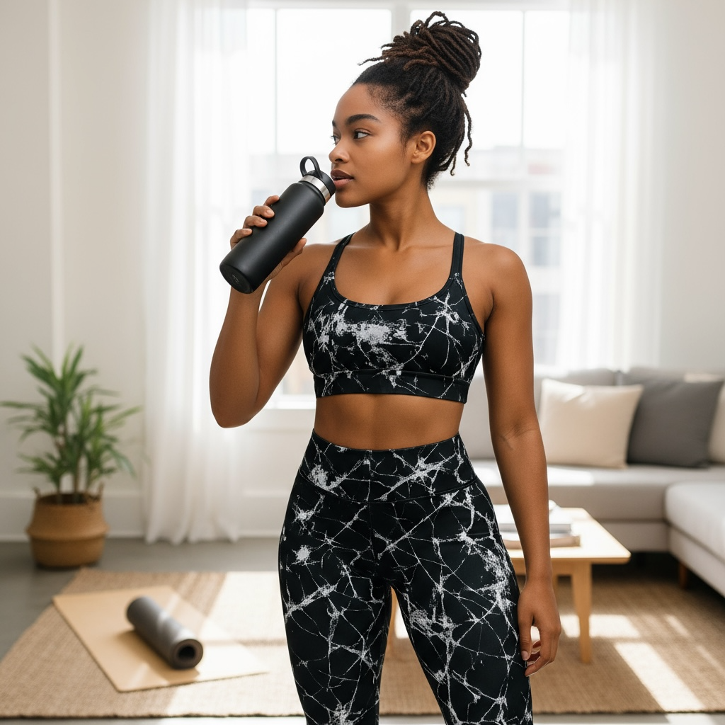 Marble Swirl Workout  2 Piece Set