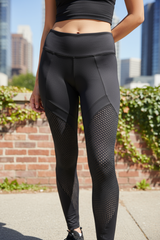Black Urban Flex Mesh Leggings