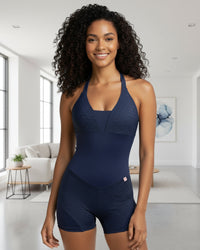 Ocean Wave Short Jumpsuit