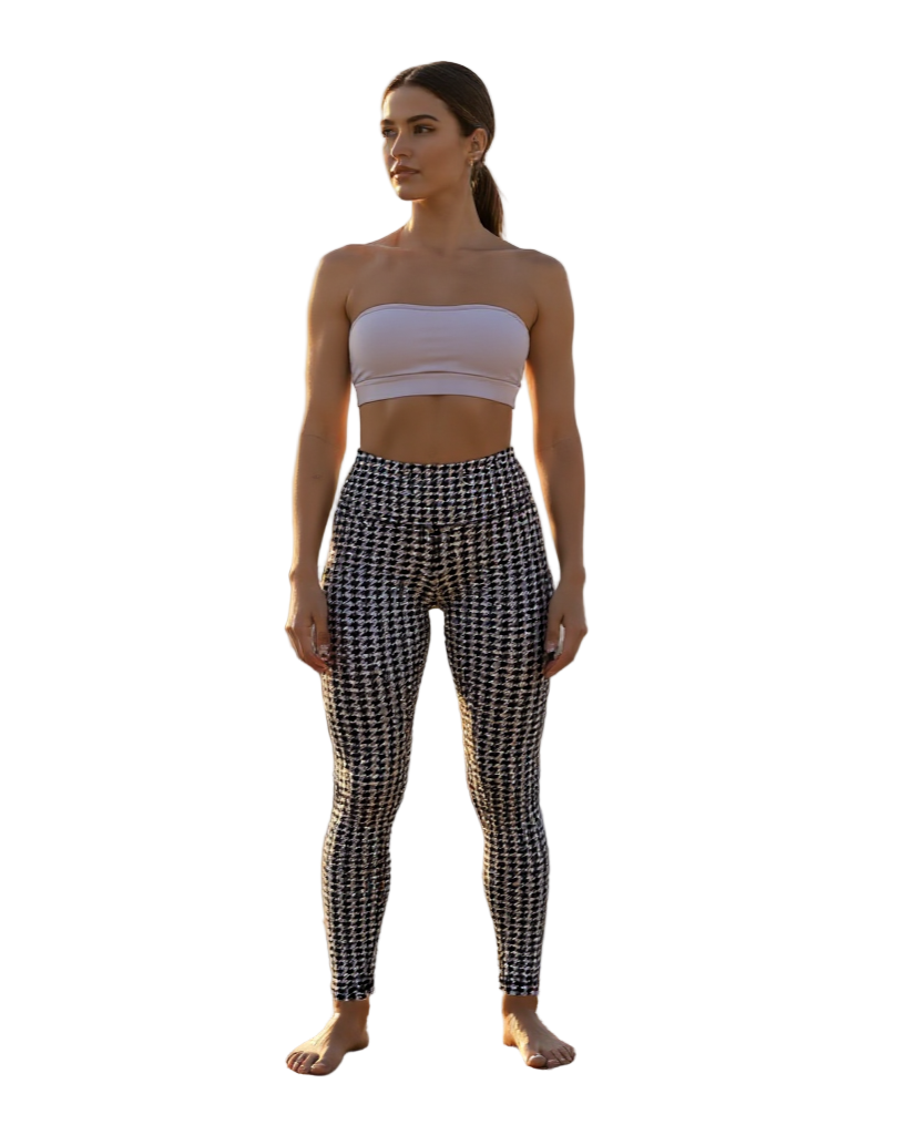 Rio Classic ZigZag Leggings – Black & White