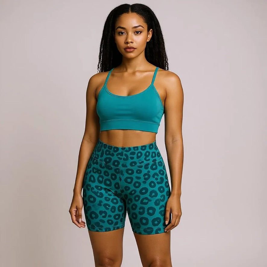 Jade Leopard 2 Piece Short Set