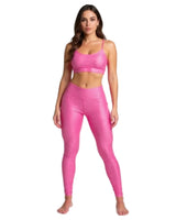 Wet Honeycomb Textured Leggings