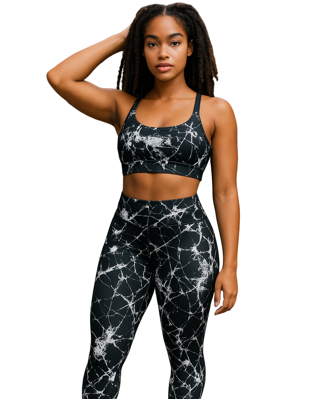 Marble Swirl Workout  2 Piece Set