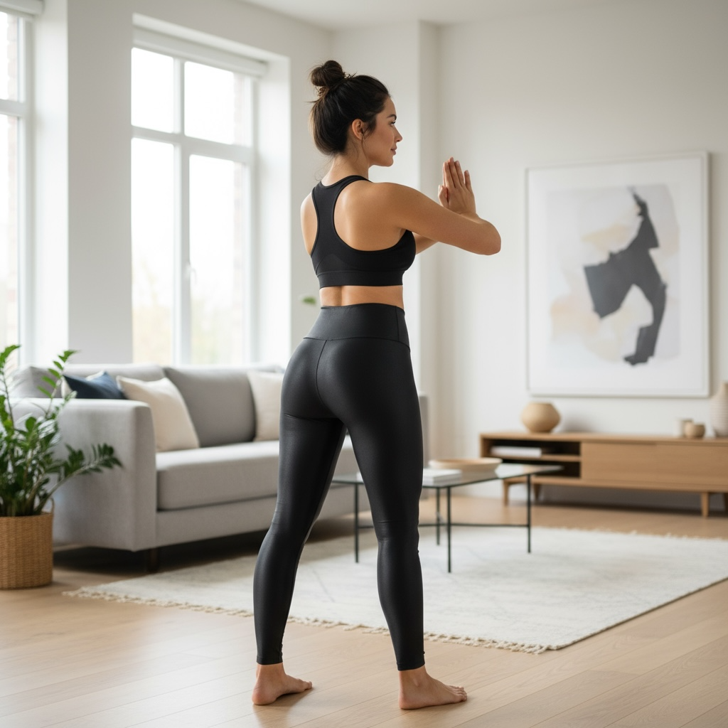 Sleek Sculpt Wet-Look Leggings – Black