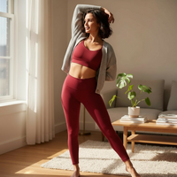 Crimson Flow Active  2 Piece Set- Red