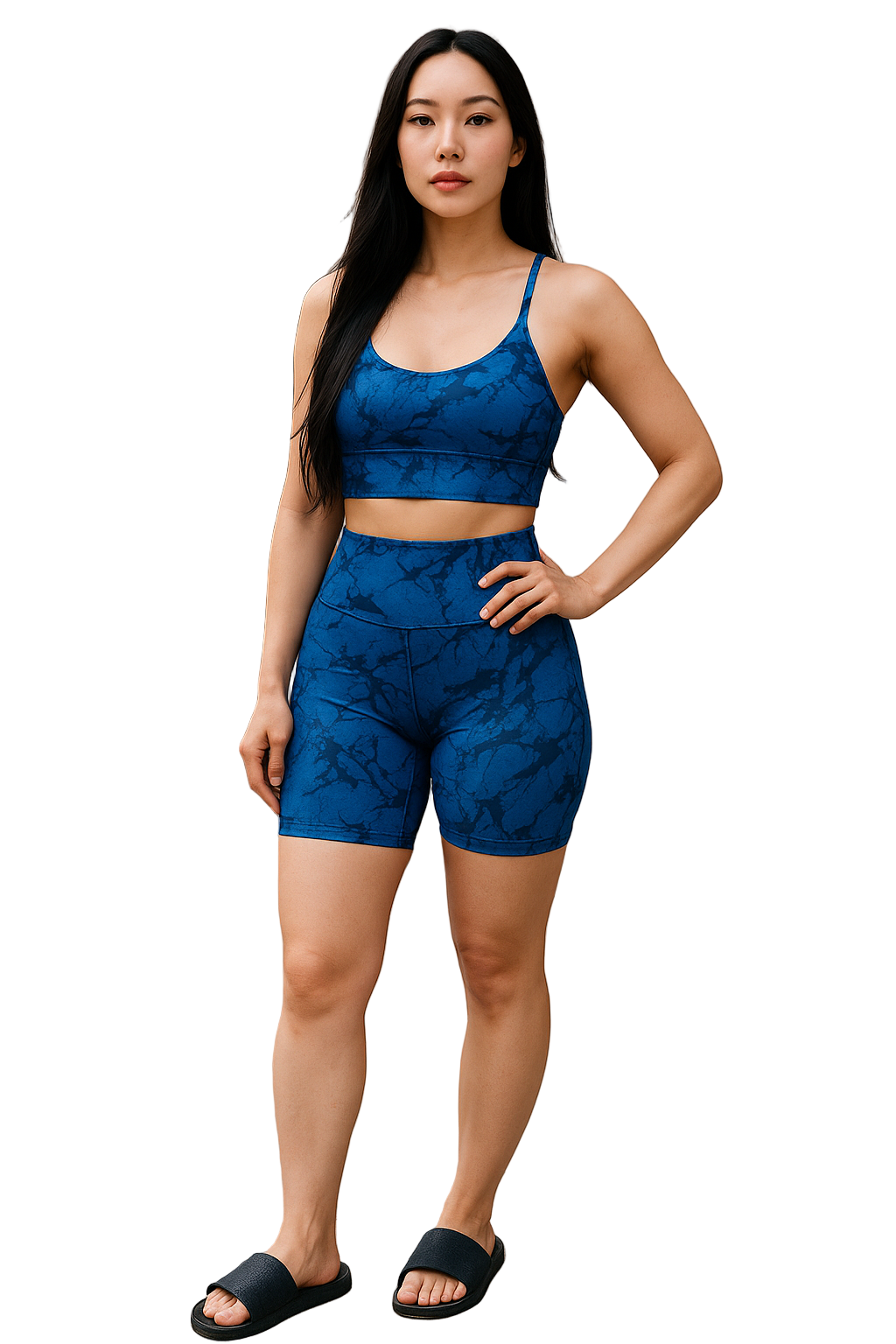 Blue Marble Print Two Piece set