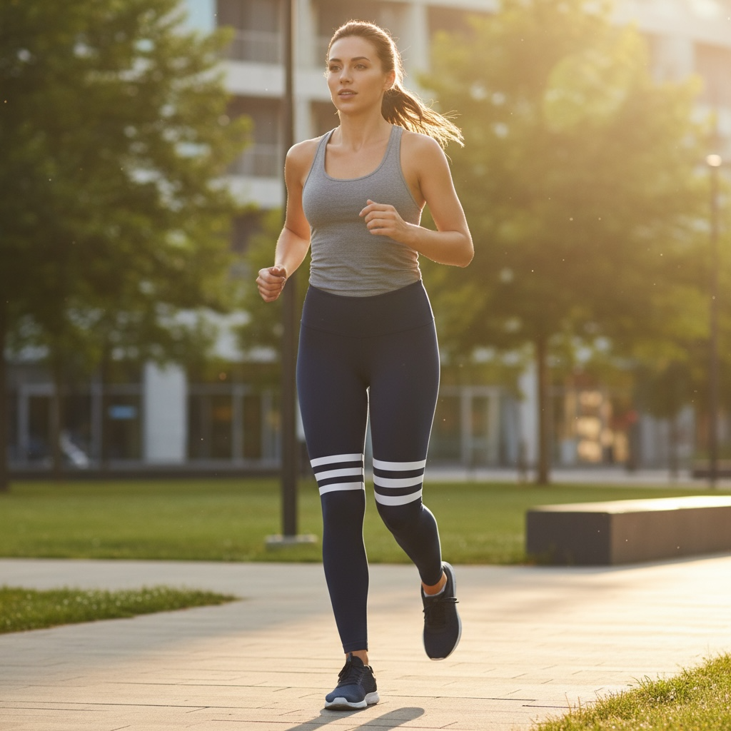 Navy Power Stride Leggings