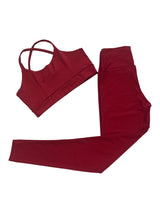 Crimson Flow Active  2 Piece Set- Red