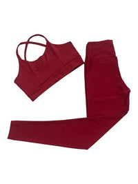 Crimson Flow Active  2 Piece Set- Red
