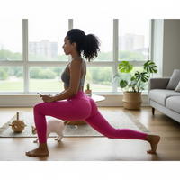 Hot Pink Scrunch Lift Leggings