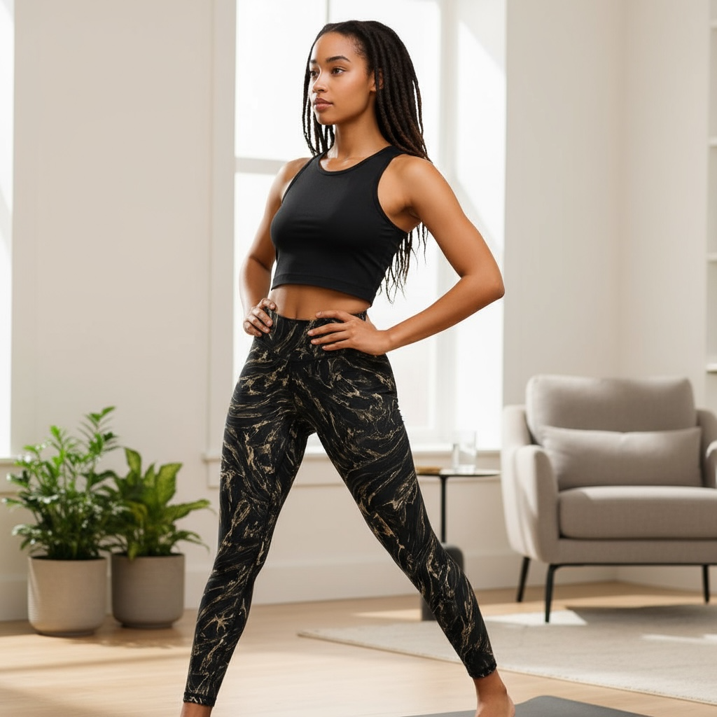 Midnight Marble Leggings