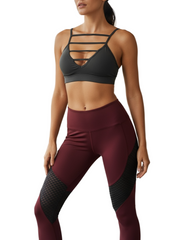 Wine & Graphite Sculpt Contour Leggings