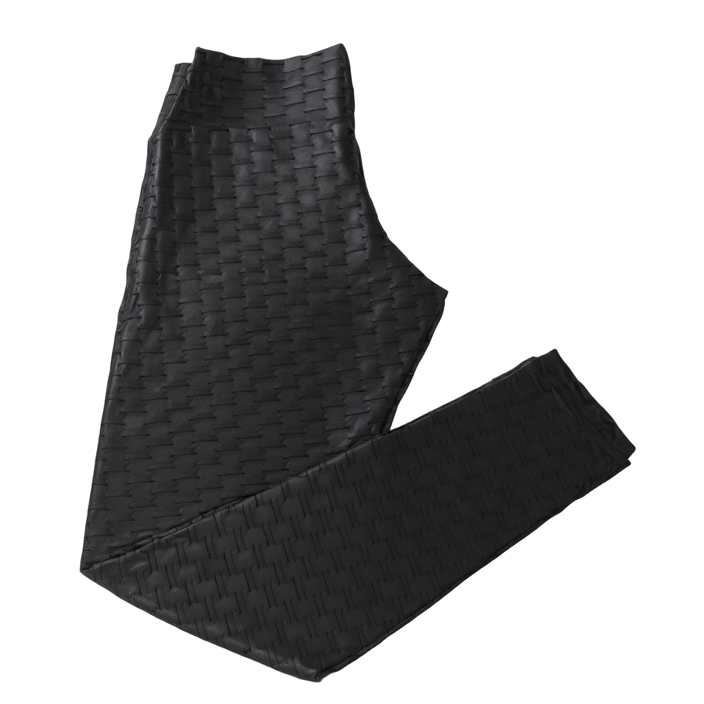 Wet Honeycomb Textured Leggings