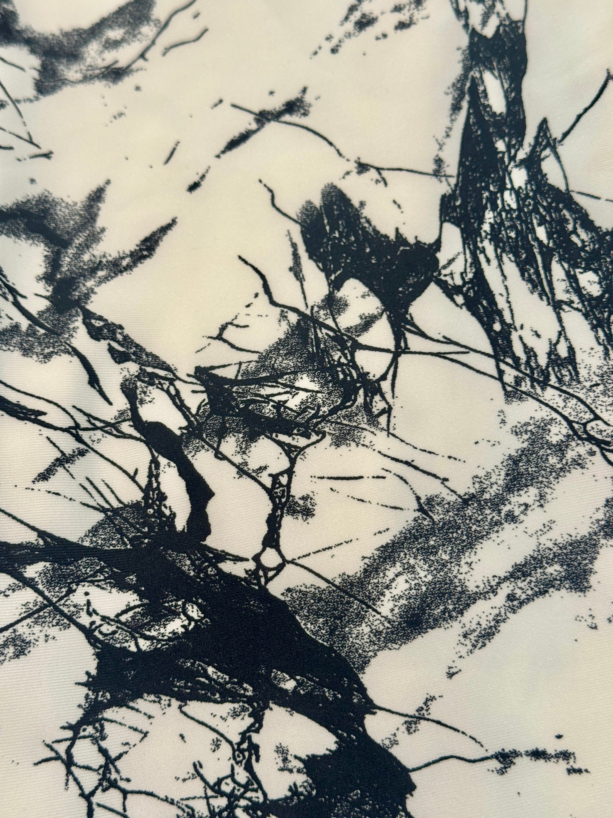 White marble white and black short Set